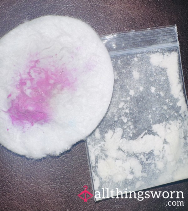 Foot Dust W/ A Few Toenails & Used Cotten Round