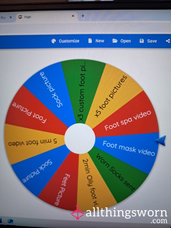 Foot Fetish Wheel Spin