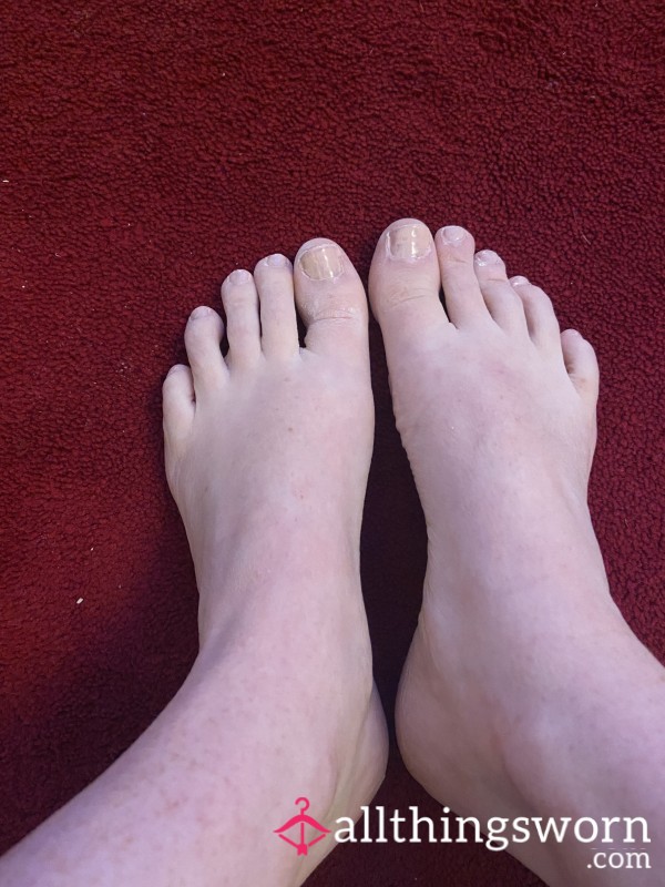 Foot File And Pedicure And Painting Toenails
