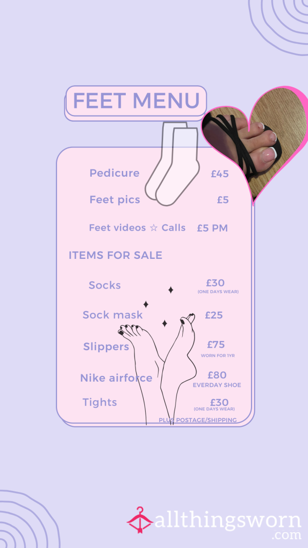Feet Menu 👣 ✨