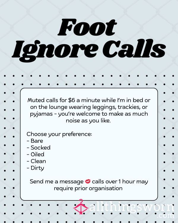 Foot Ignore Calls - Choose Your Scenario