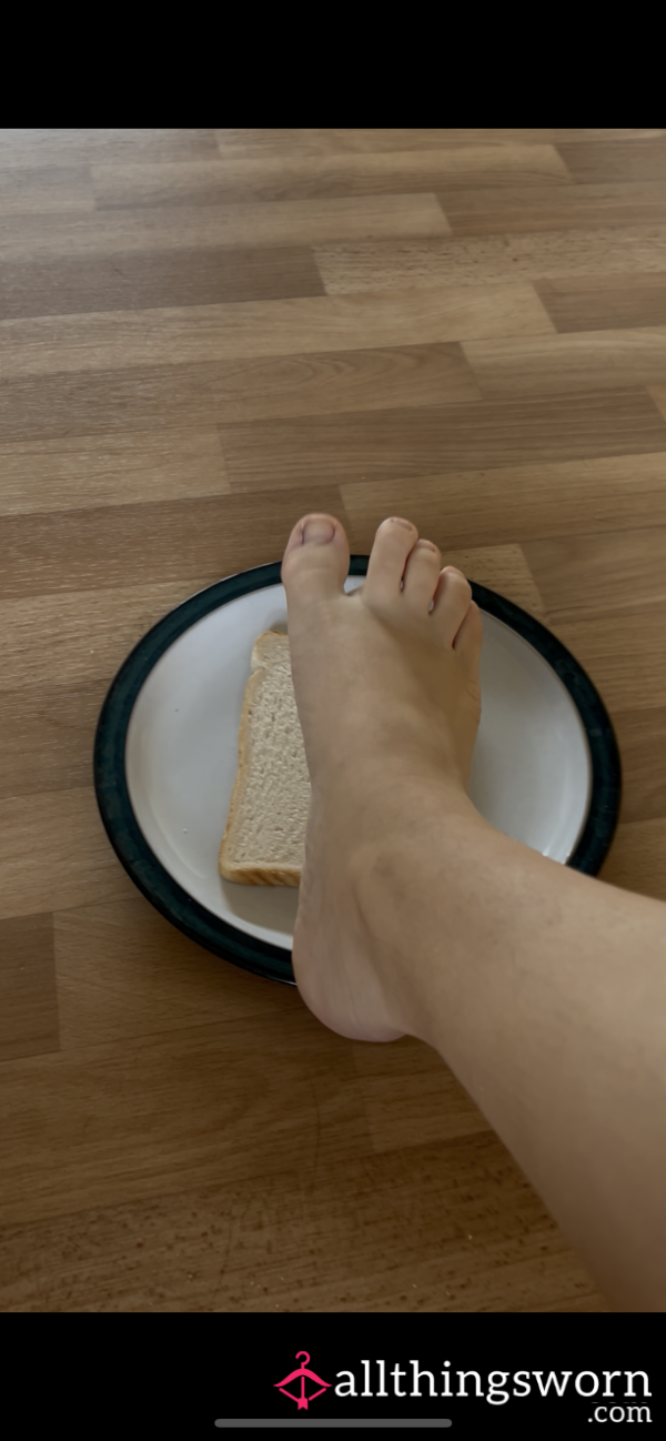 Foot Imprint On Bread- Weird Little Toes