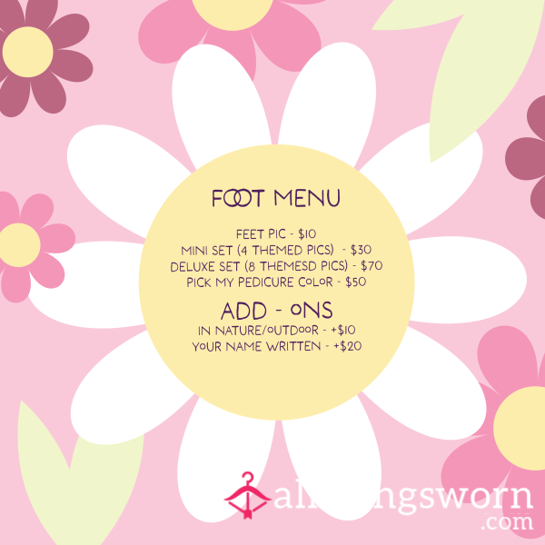 Foot Menu - Pick Your Poison