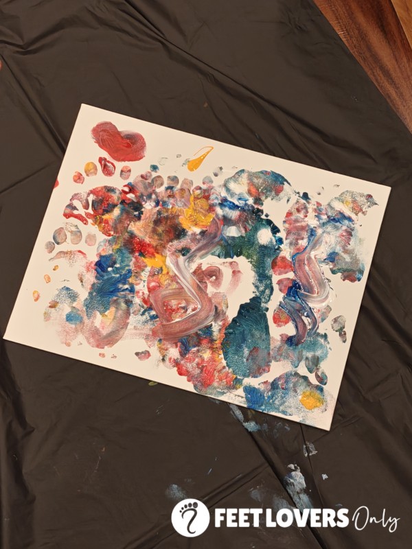 Foot Painted Canvas From Profile Pic