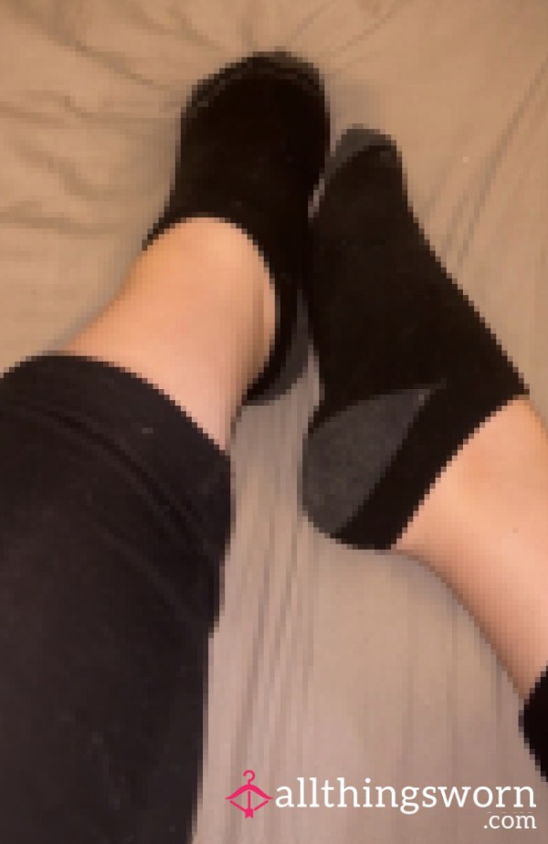 🔓 Audio-Foot Play Black Ankle Socks