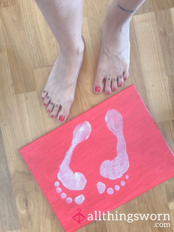Foot Prints On Canvas