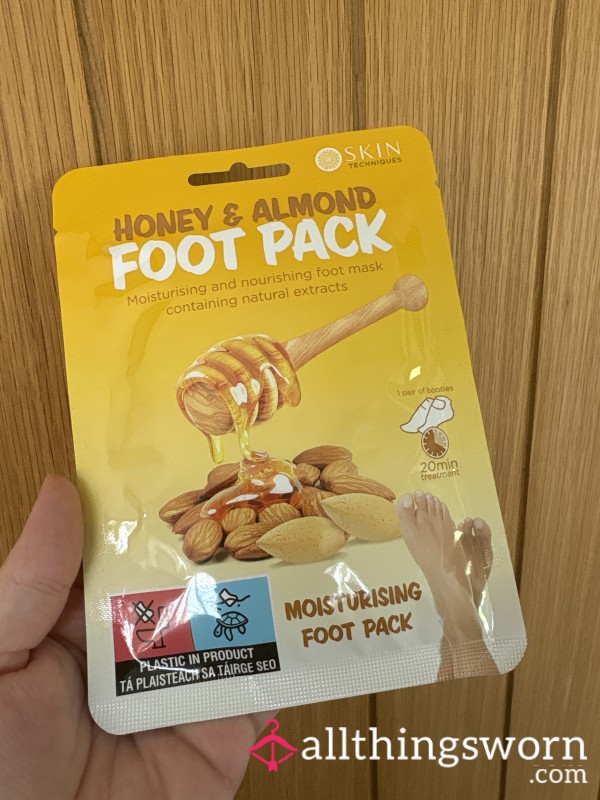 Foot Sock / Mask Pack - Honey & Almond - Ready To Wear & Send Tonight