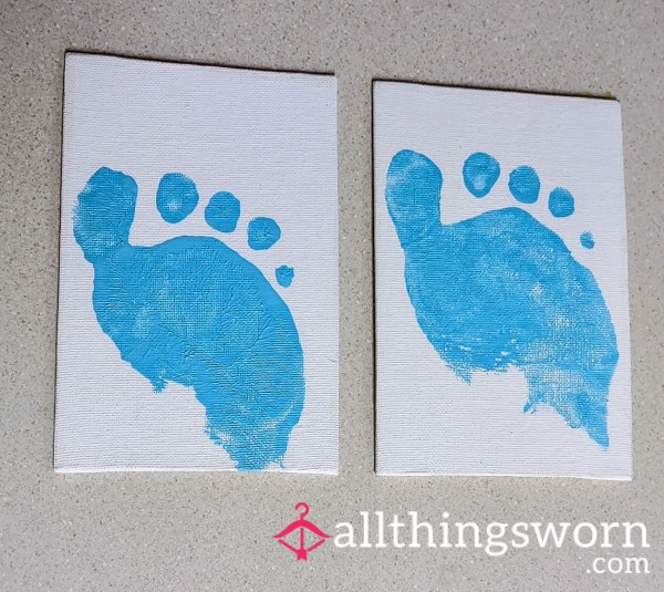 Footprint On Mini Canvas ($10 For One // $15 For Both)