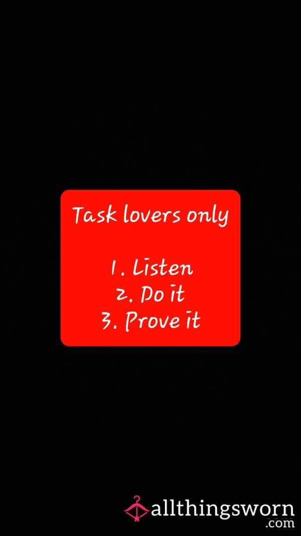 For Task Lovers Only...