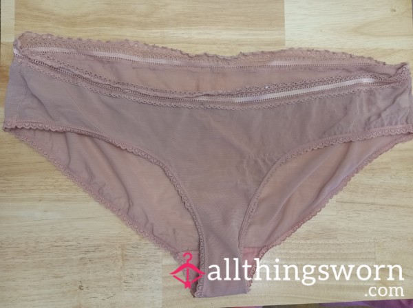 For The Trash: Auden Full Back See Through Peach Panties (7 Day Wear)
