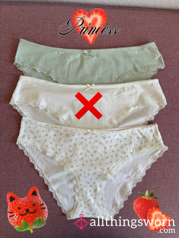 Forest/Spring High Briefs With Bows