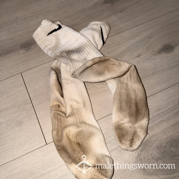 Worn Nike Crew Socks (White And Black Available)