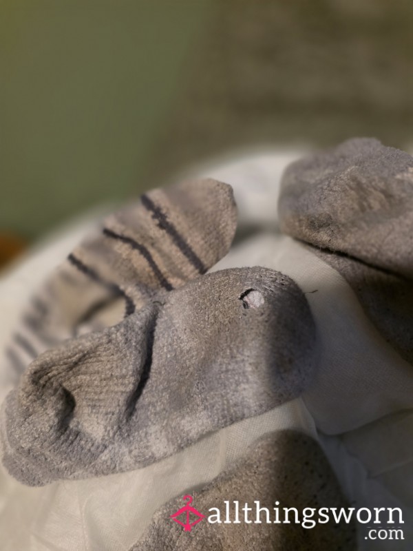 Four Heavily Worn Ex-fluffy Socks