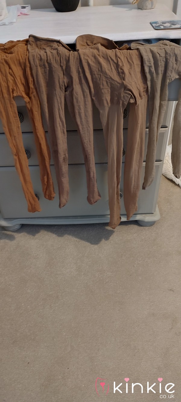 Four Pairs Of My Nicely Worn Tights,I Can't Fit Them All Back In My Draw X.