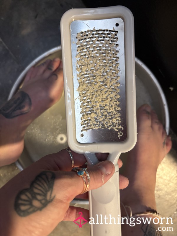 Fresh Callus Remover On Tatted Gypsy Feet