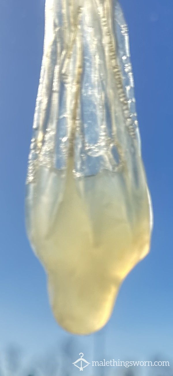Fresh C*m-filled Condom From ALPHA Daddy Bear