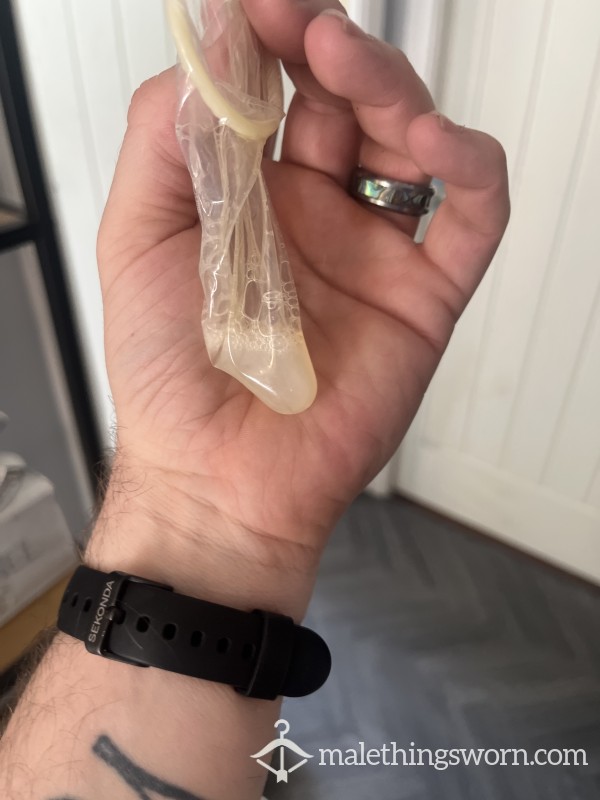 Fresh Jizz Filled Condom