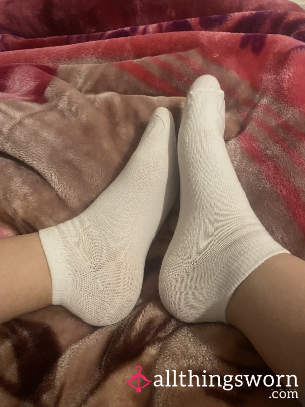 Fresh On White Ankle Socks Imagine These End Of The Day Customed If You Like 👣