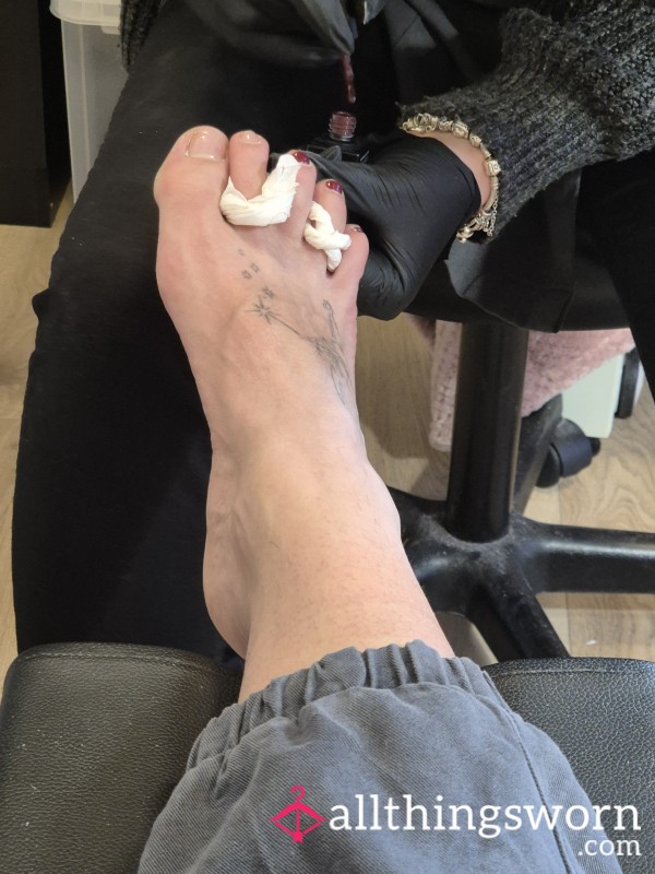 Fresh Pedicure Action Shots And Aftwr Shots