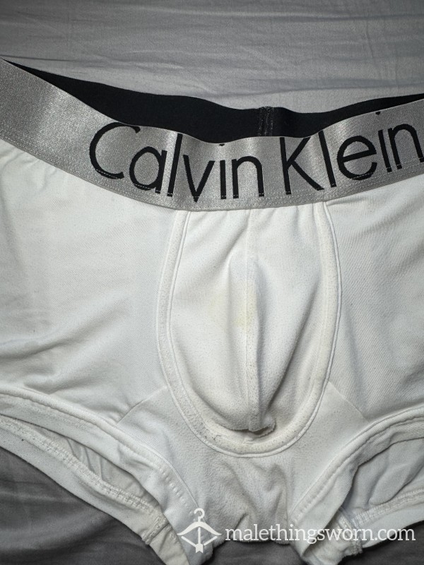 Fresh P** Stain On A White CK Boxers
