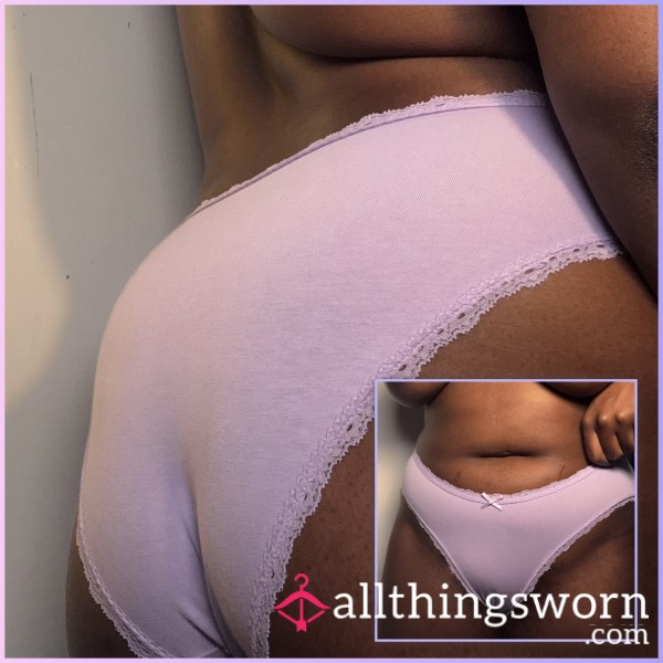 💜Fresh Purple Cotton Panty-ready For Custom Wear Requests 😉 💦