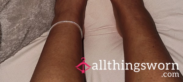 Fresh White French Toes And A Gorgeous Diamond Ankle Bracelet😍