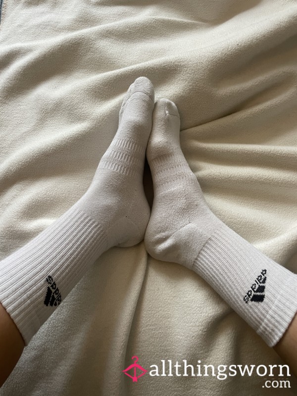 Fresh Worn White Sport Socks