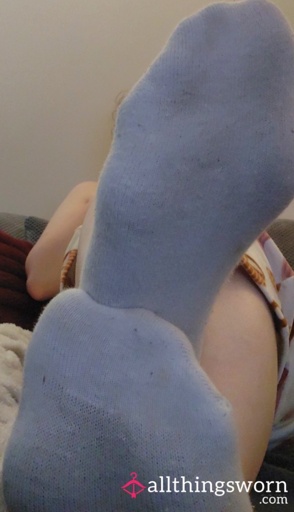 Freshly P**led: Well-Worn White Ankle Socks
