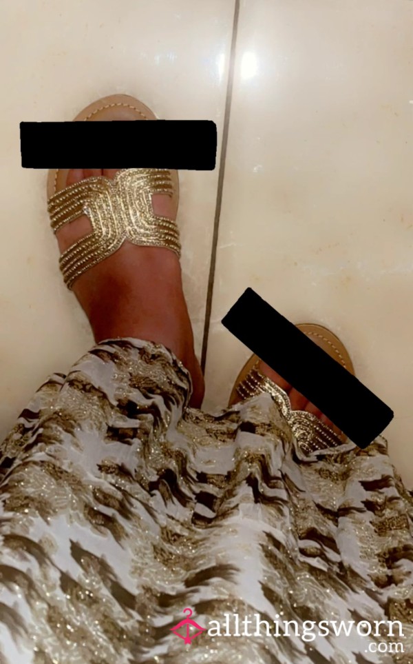 Freshly Sunkissed Pedicure Toes Ready For Holiday