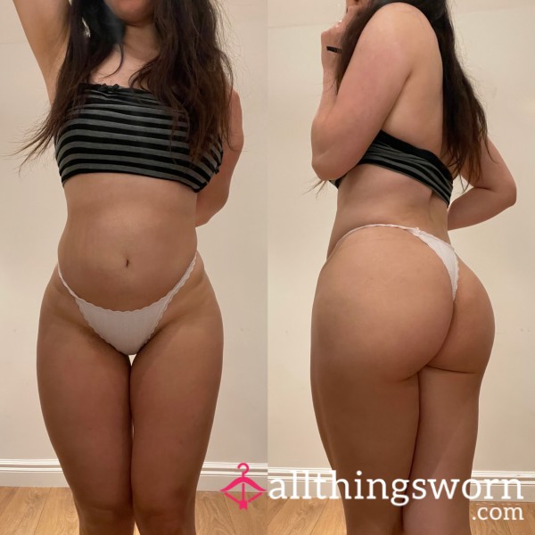 (SOLD)Freshly Teased White Thong (+Free Short Prep Video)