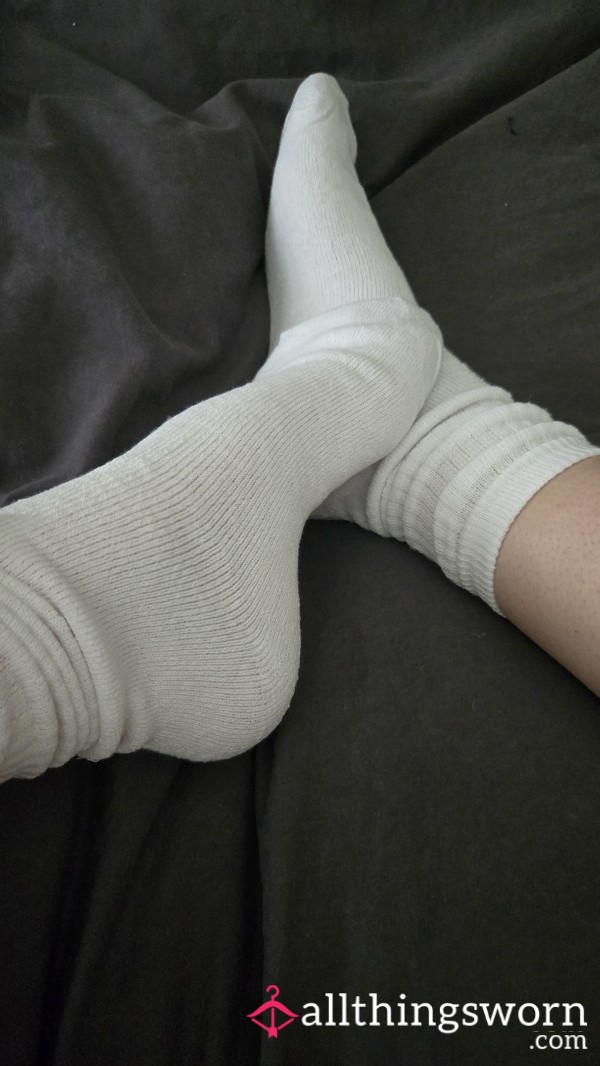 Freshly Worn White Sports Socks – Soft, Sweaty & Full Of Me