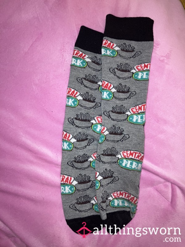 Friends Central Perk Gray Crew Socks