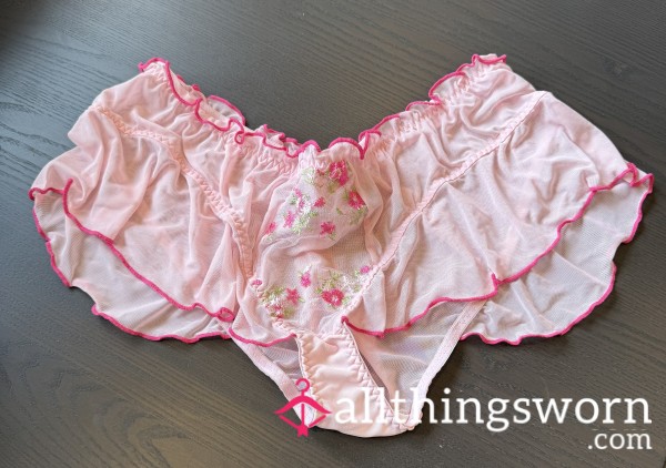 Frilly Pink Panties - Smell Me And Taste Me With These!