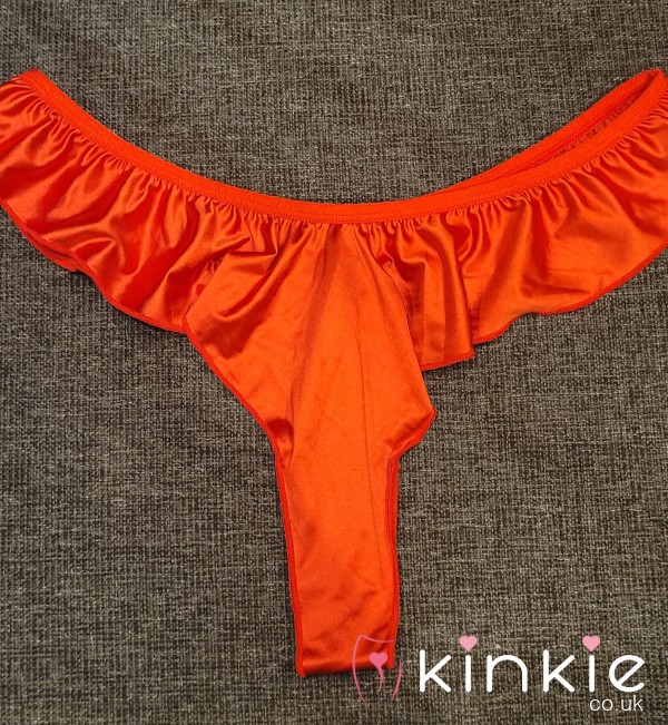 Frilly Satin Thong