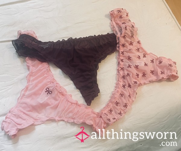 ✨ Frilly Sheer Thong Selection – £10 Each ✨
