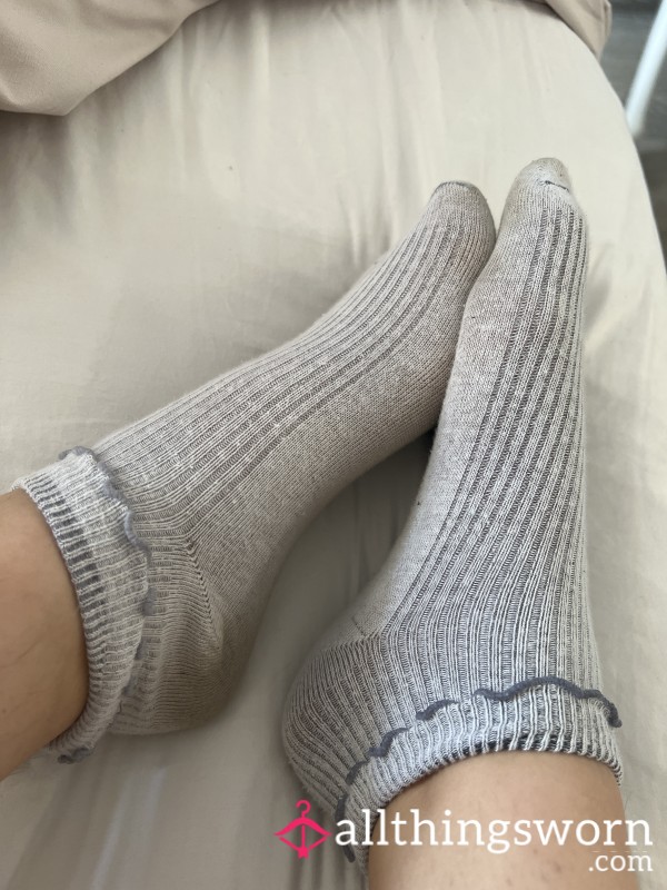 Frilly Socks Worn All Day From Working Size 5 Xx