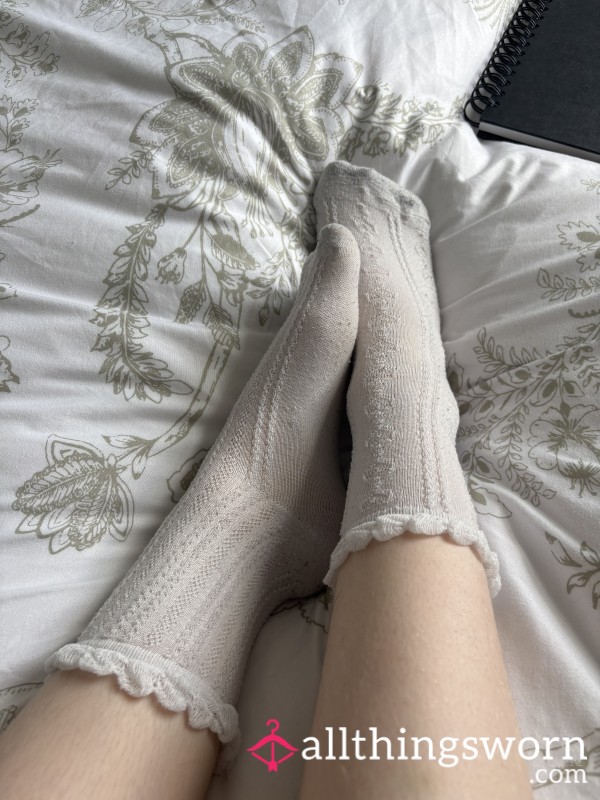 Frilly White Socks 🍒