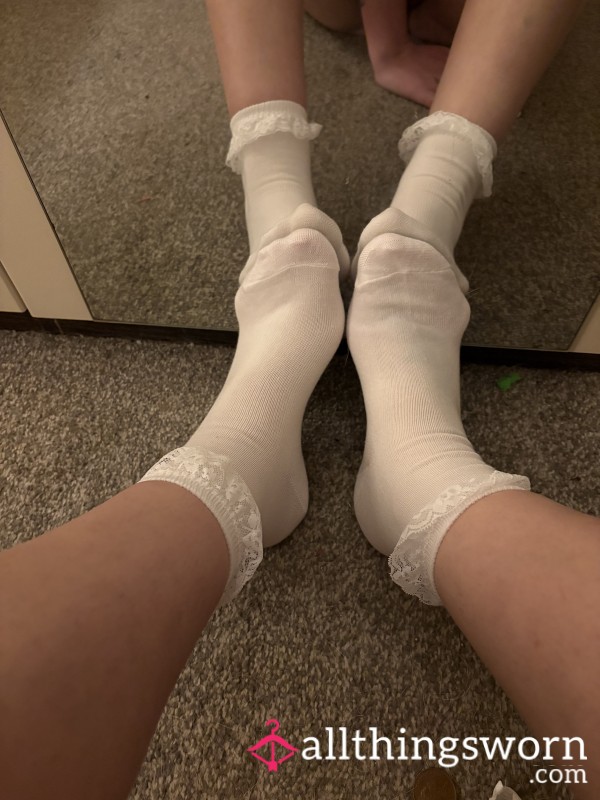 Frilly White Socks