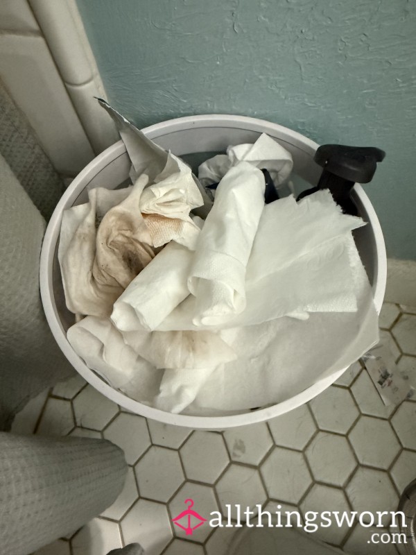 From My Routine To Your Fantasy – Real Bathroom Garbage Bin Discards