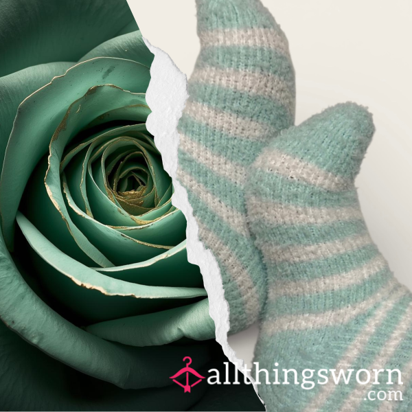 Frosted Stripes ⋆ Fluffy Well Worn Socks