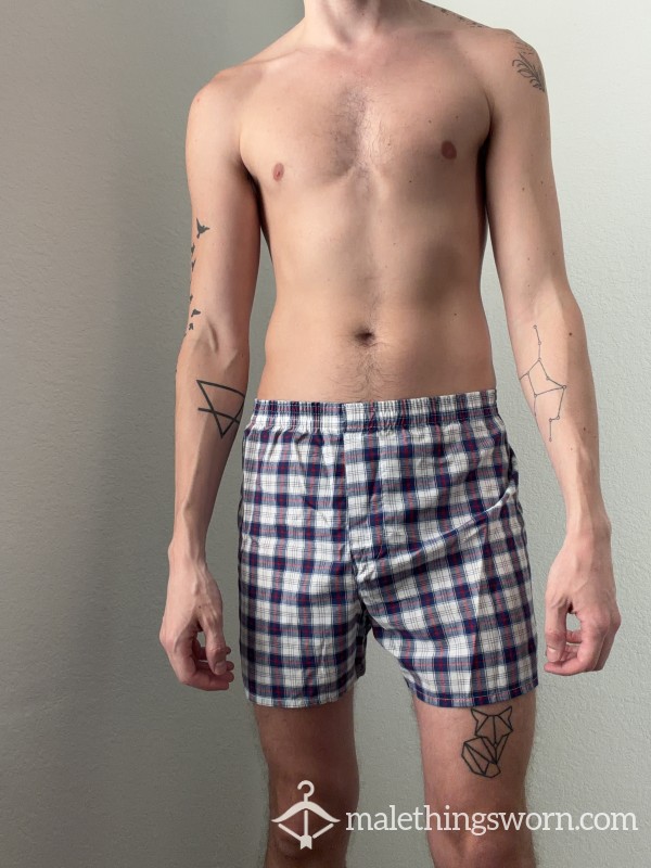 Fruit Of The Loom Boxers (red, White, Blue Plaid)