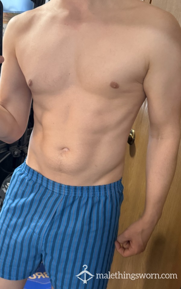 Fruit Of The Loom Striped Boxers - Worn Out Clubbing And Napped In