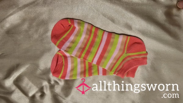 🦓FruitStripe Sock Collection: Peach And Lime