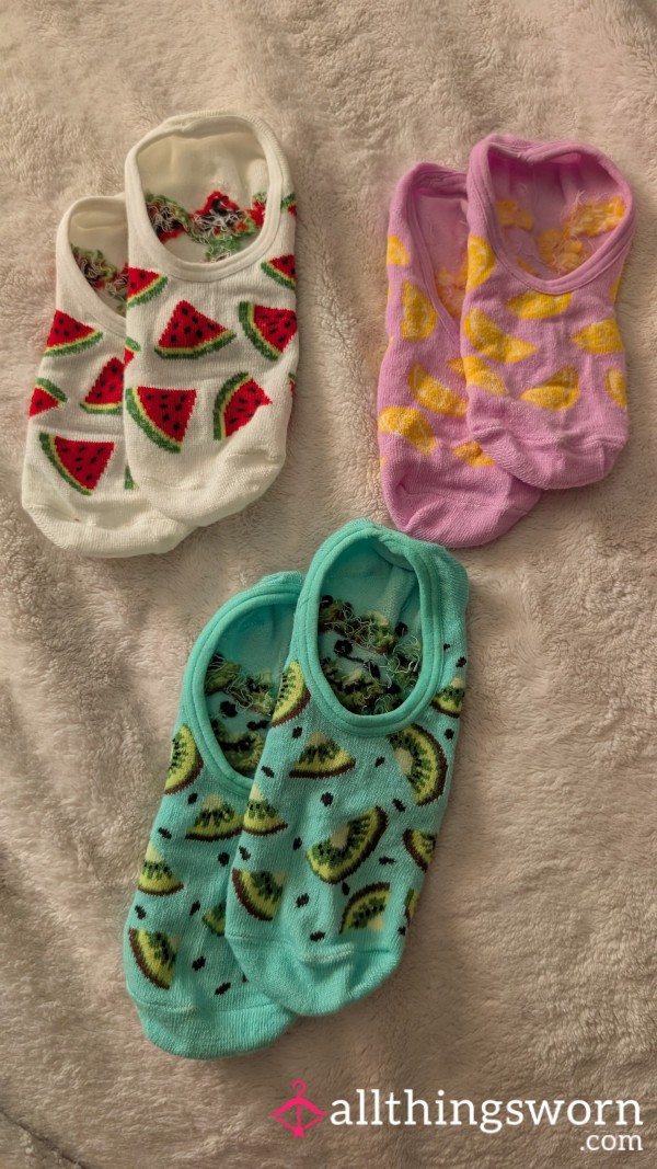 Fruity No Show Socks