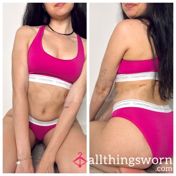 🩷Fuchsia CK Set • Bralette And Full Back 🩷