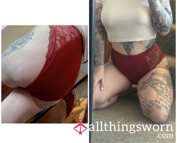Full Back Red Pantie Wears… 24hr Included And Customisable 🥵🥵
