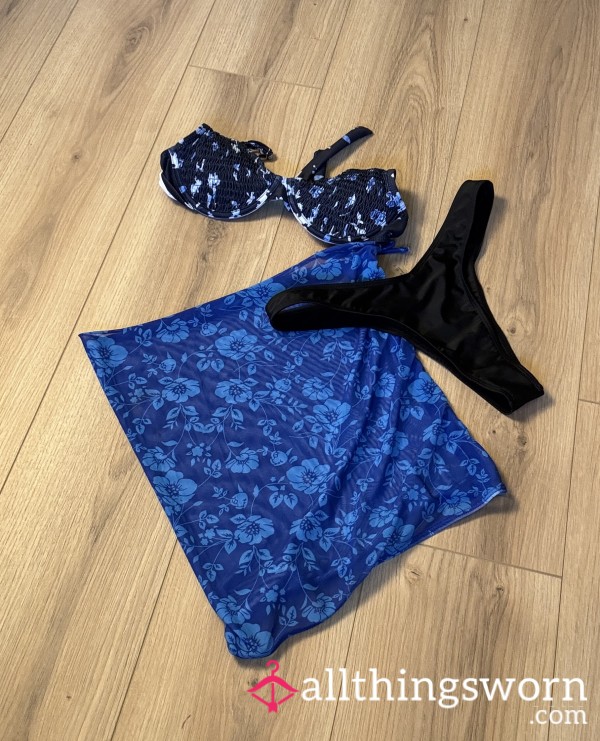 Full Bikini Set + Cover Up WELL WORN