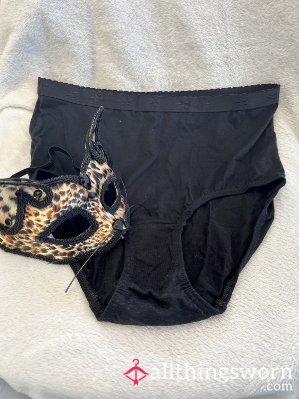 Full Bloom Black High Waisted Mature Milfy BBW Panties Aussie Seller
