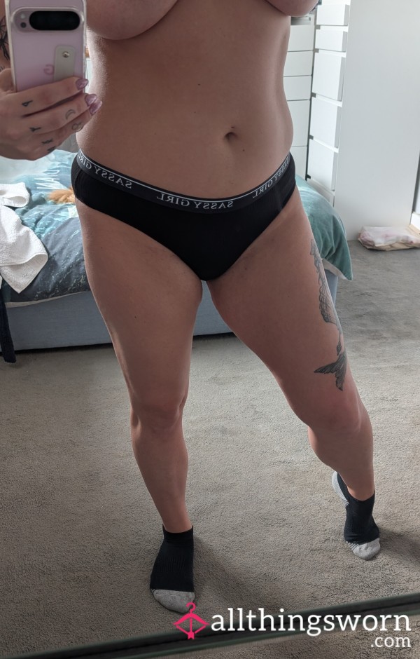 Full Brief Black Cotton Panties