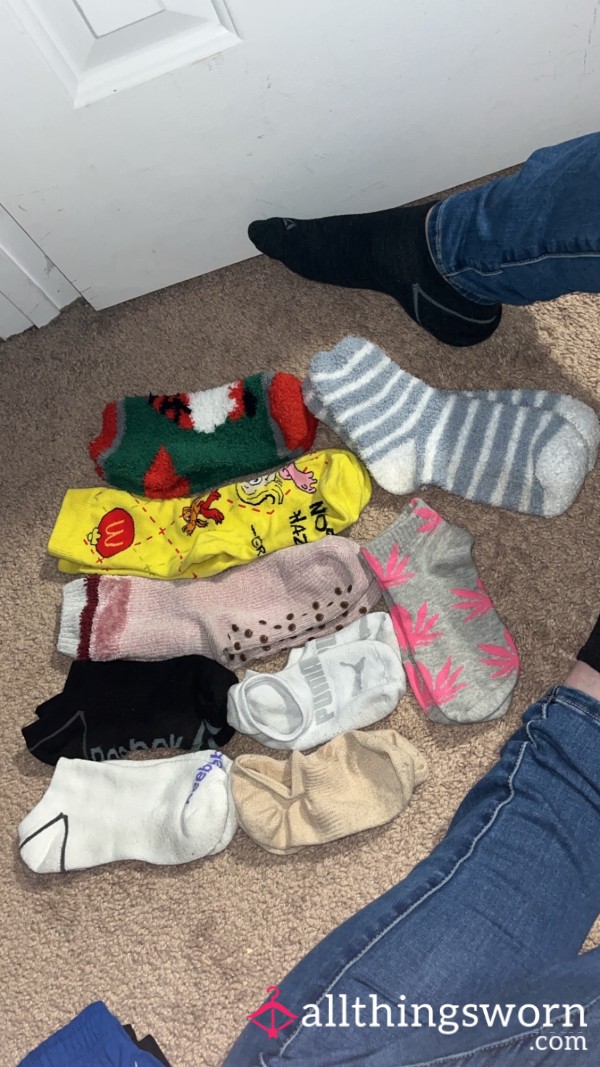Full Day Worn Socks One Set Only 👣 You Pick